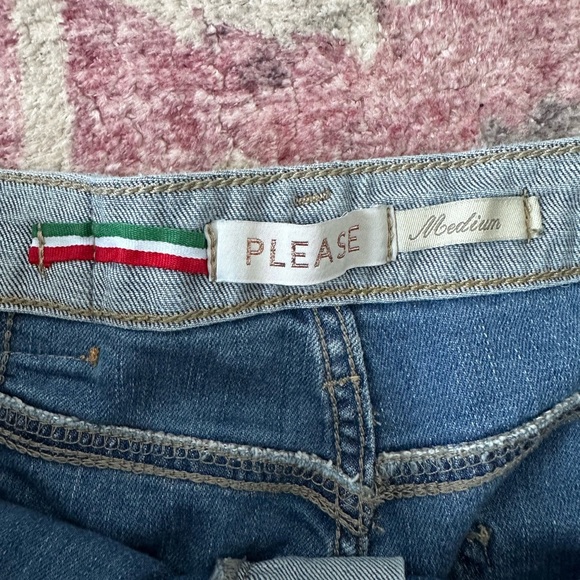 Please Jeans High Rise Handmade in Italy Two Tone Size Medium - Picture 4 of 7